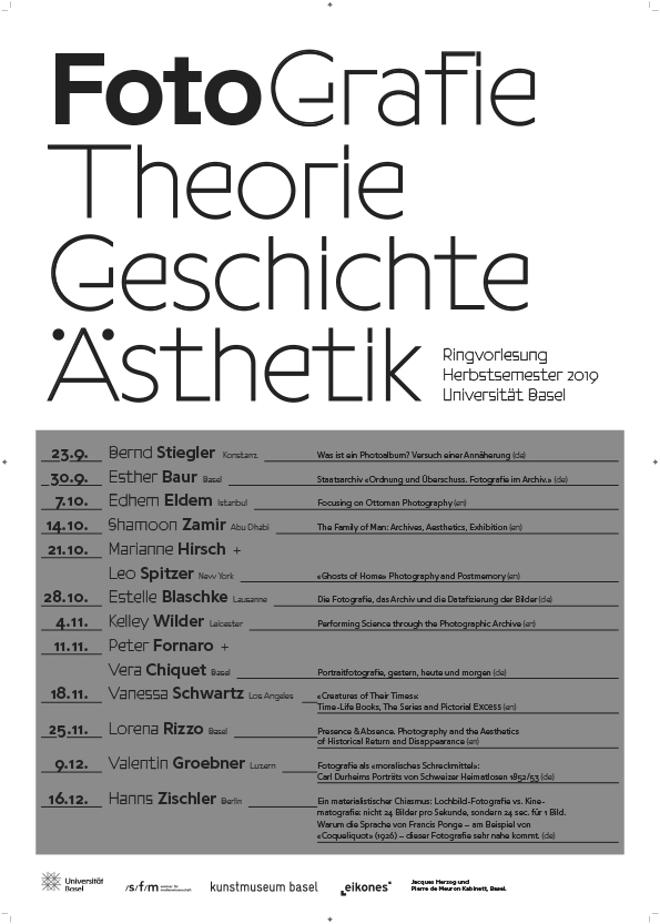 PLakat Ringvorlesung Fotografie: Theorie-Geschichte-Ästhetik