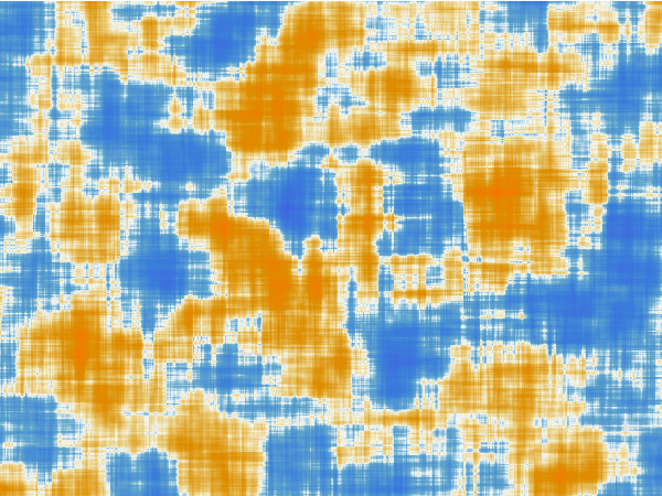 Bild das KI symbolisiert, Visualisierung von Rechenwerten mit Farben